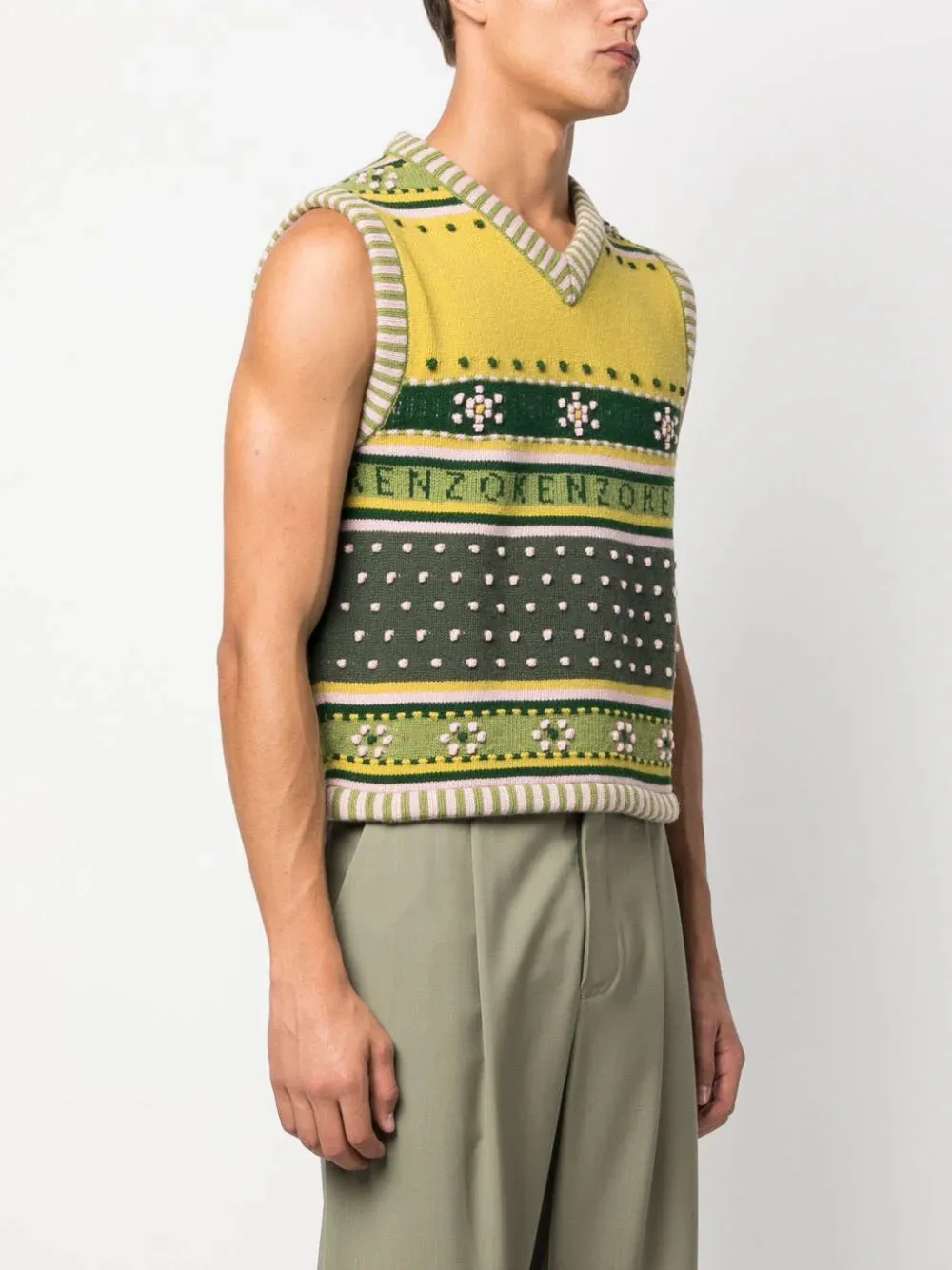 Fairisle knitted jumper vest