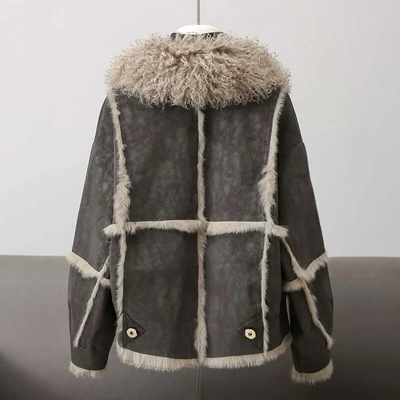 Faux Fur Collar Jacket for Women