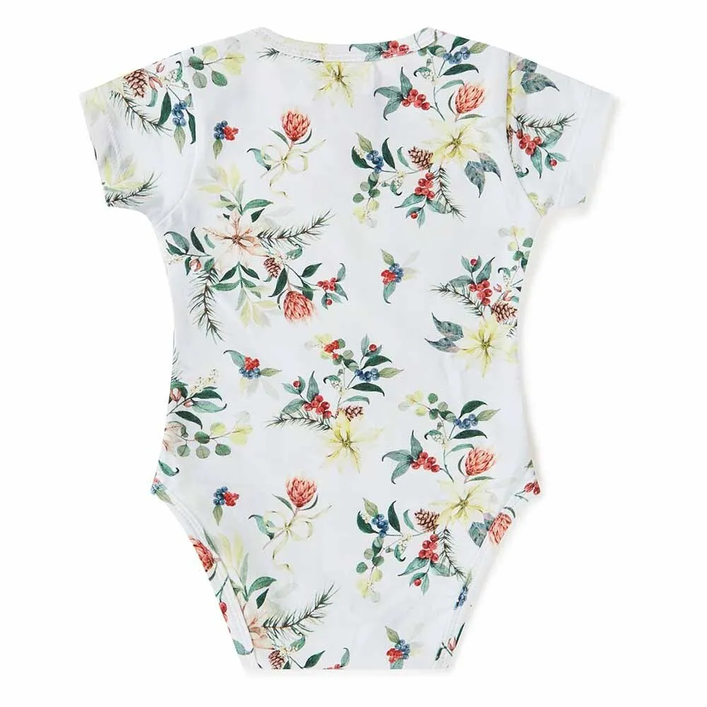 Festive Berry Short Sleeve Organic Bodysuit - Limited Edition
