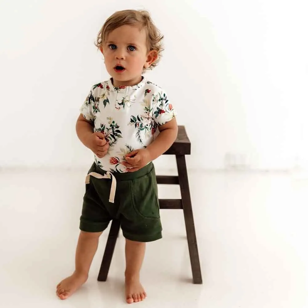 Festive Berry Short Sleeve Organic Bodysuit - Limited Edition