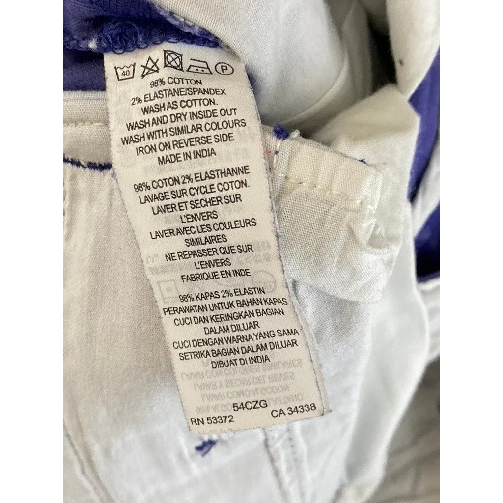 FRENCH CONNECTION Men's Purple Casual Stretch Straight-Leg Chino Pant SZ 32