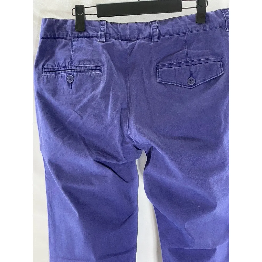FRENCH CONNECTION Men's Purple Casual Stretch Straight-Leg Chino Pant SZ 32
