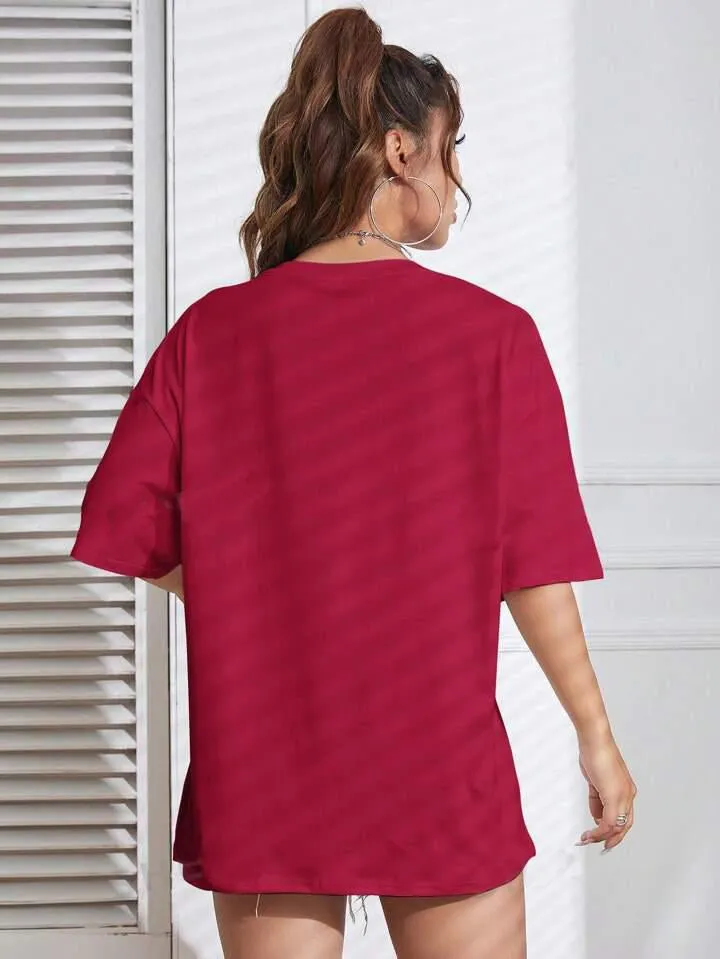 Galactic Charm Graphic Printed Womens Drop Shoulder T-shirt Legacy Boutiques Bangladesh