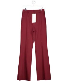 Halewski Red Camilla Burgundy Flared Trousers UK S