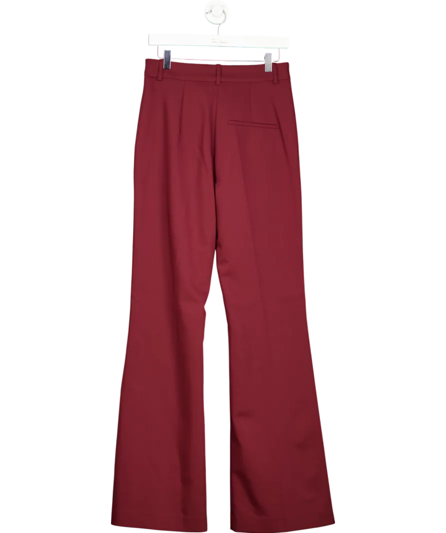 Halewski Red Camilla Burgundy Flared Trousers UK S