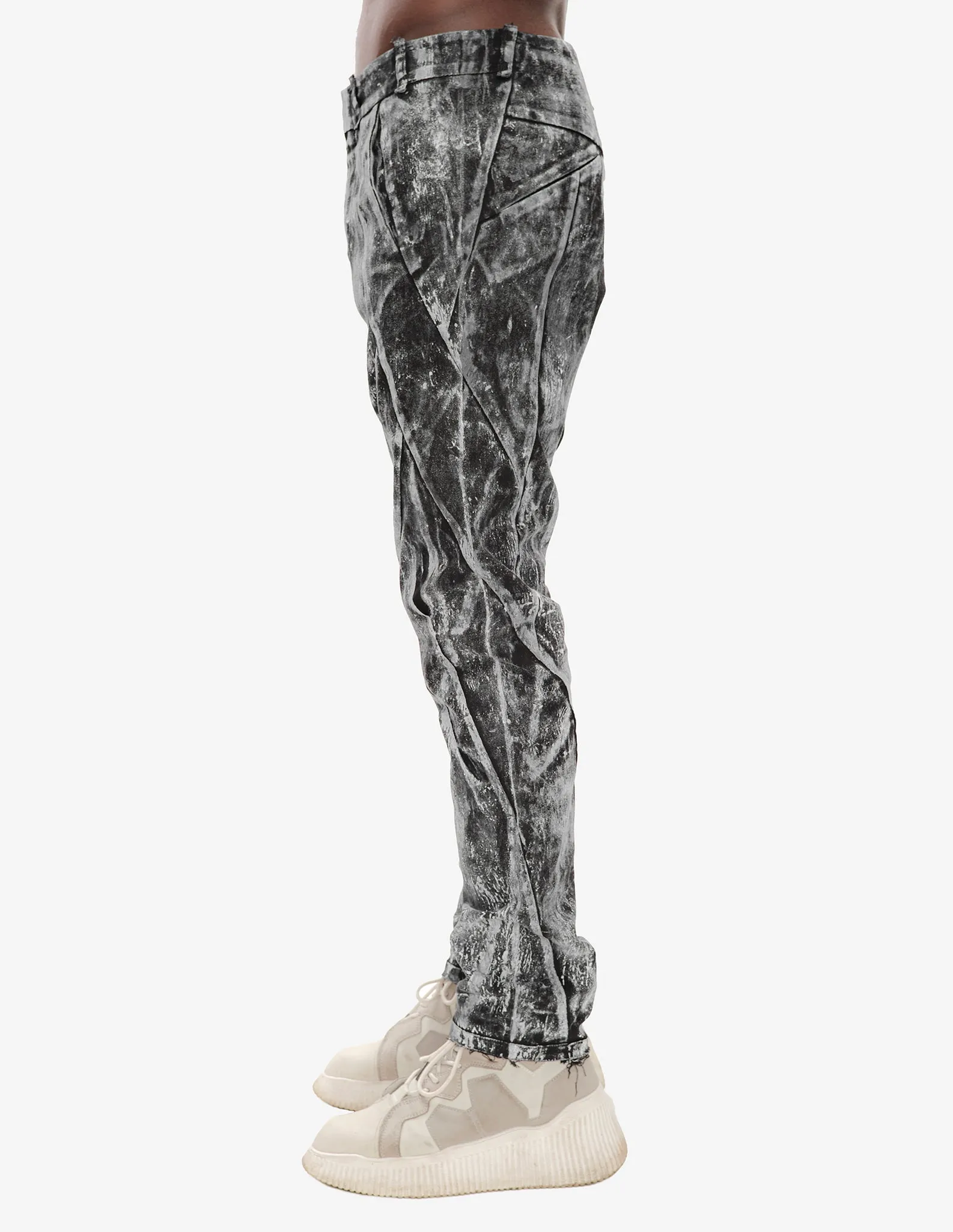 Hand-Dyed Textured Pants