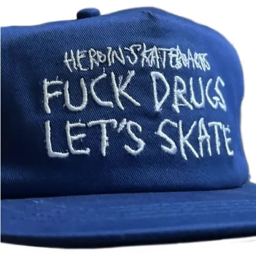 Heroin Fuck Drugs Snapback Hat - Navy