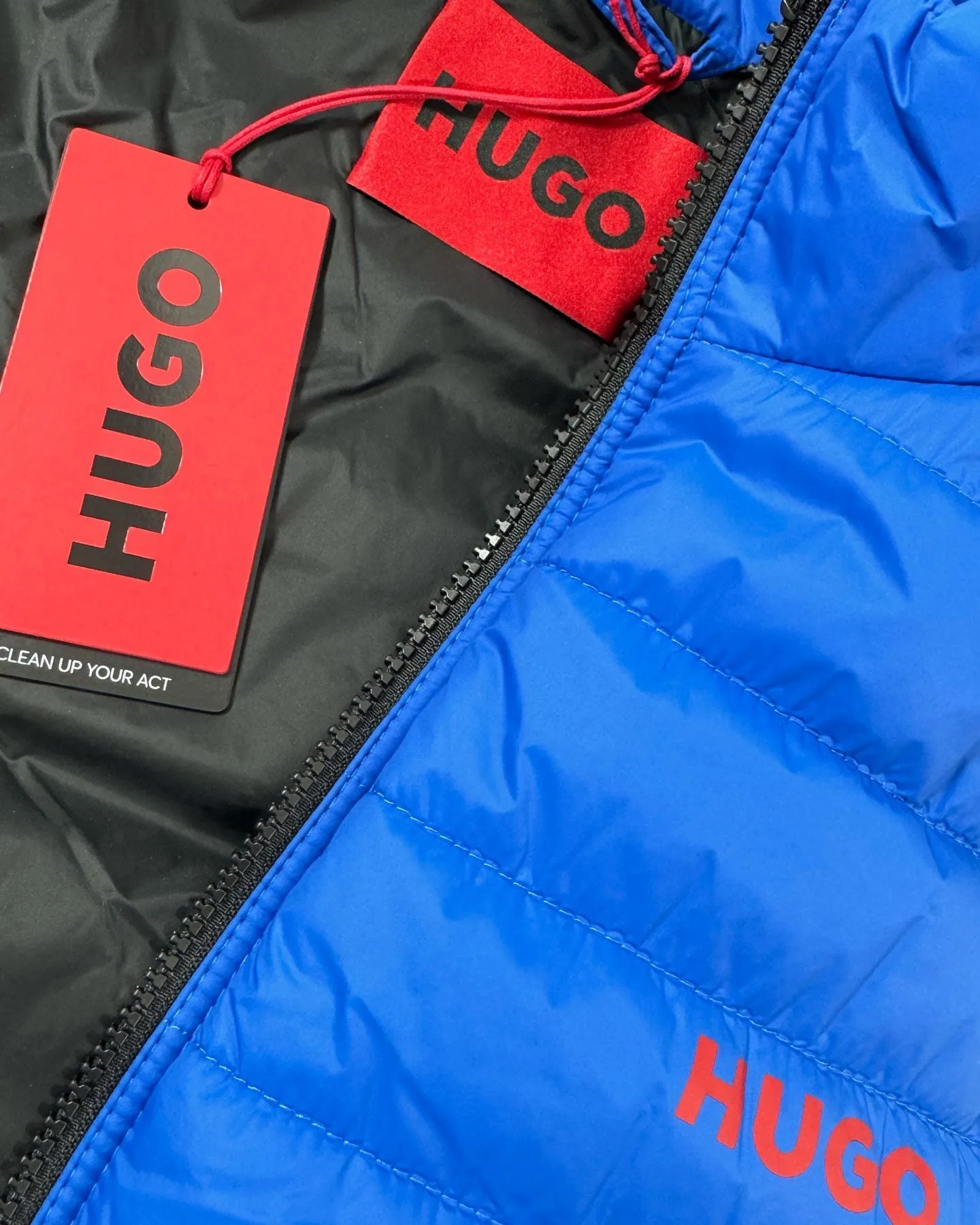 Hugo Boss Padded Gilet Slim Fit Bright Blue Bodywarmer S FINAL SALE