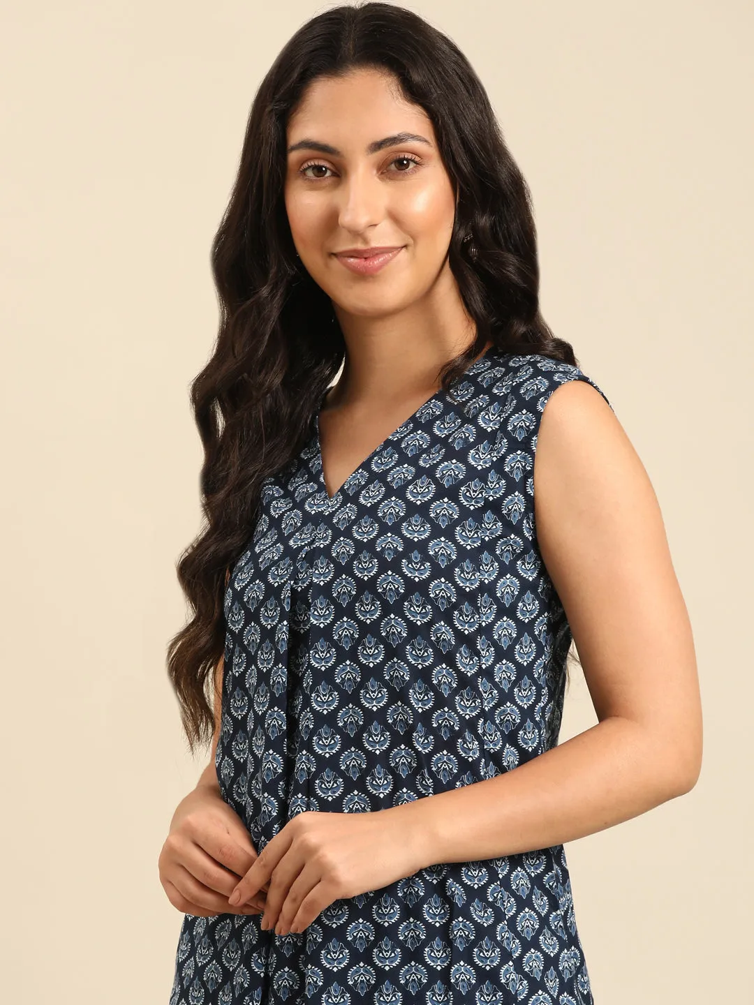 Indigo Printed Kurta Pant Set
