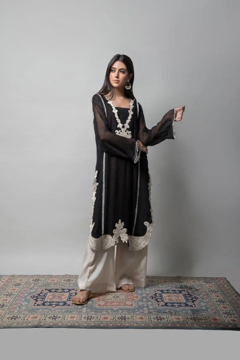 Insia Sohail - Black Lime Green 