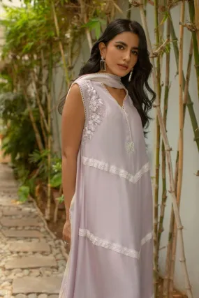 Insia Sohail - Lilac Purple - 3 Piece - Cotton
