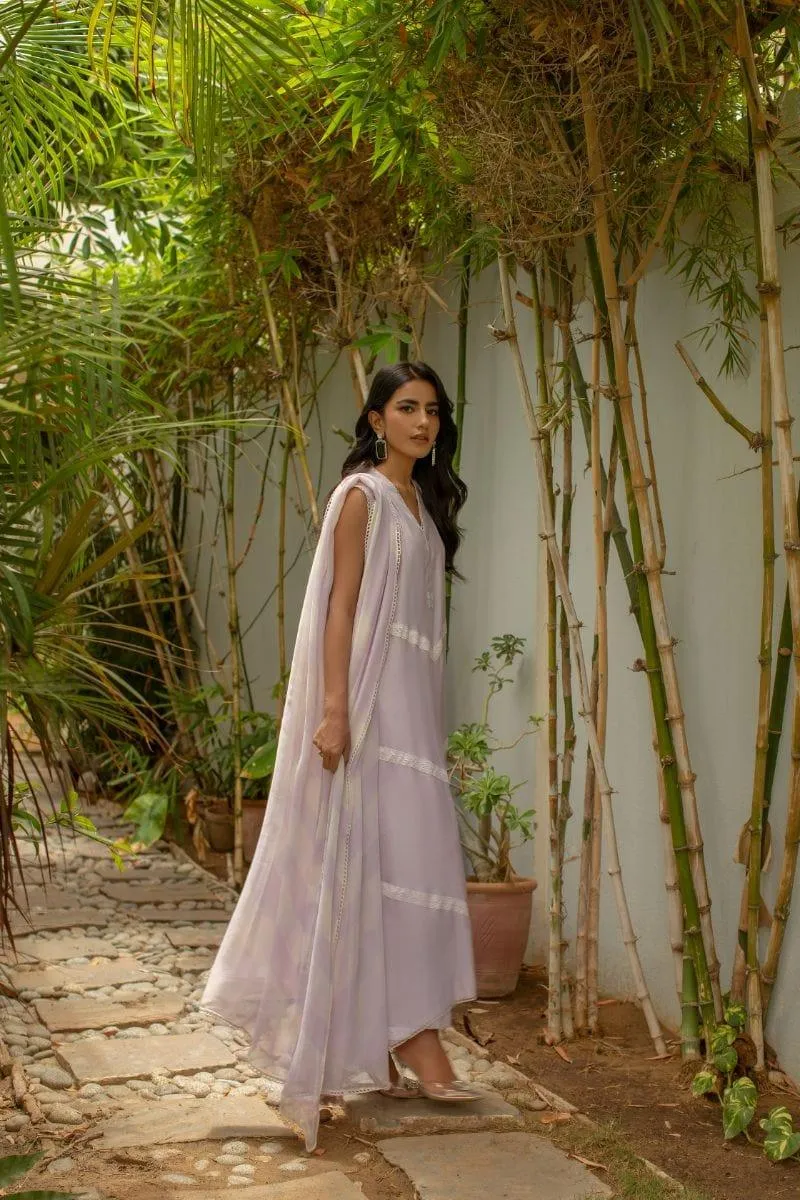 Insia Sohail - Lilac Purple - 3 Piece - Cotton