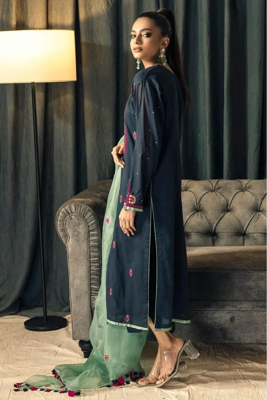 Insia Sohail - Navy Blue Hiba