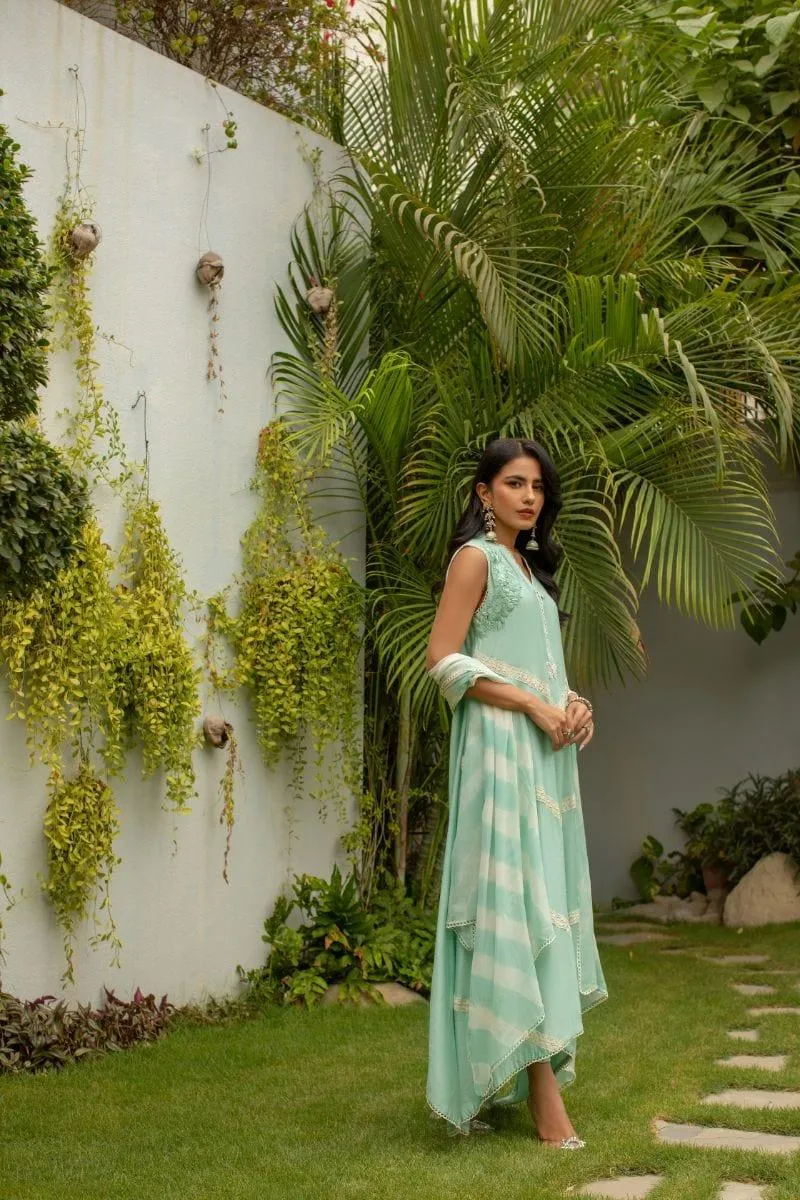 Insia Sohail - Sea Green - 3 Piece - Cotton
