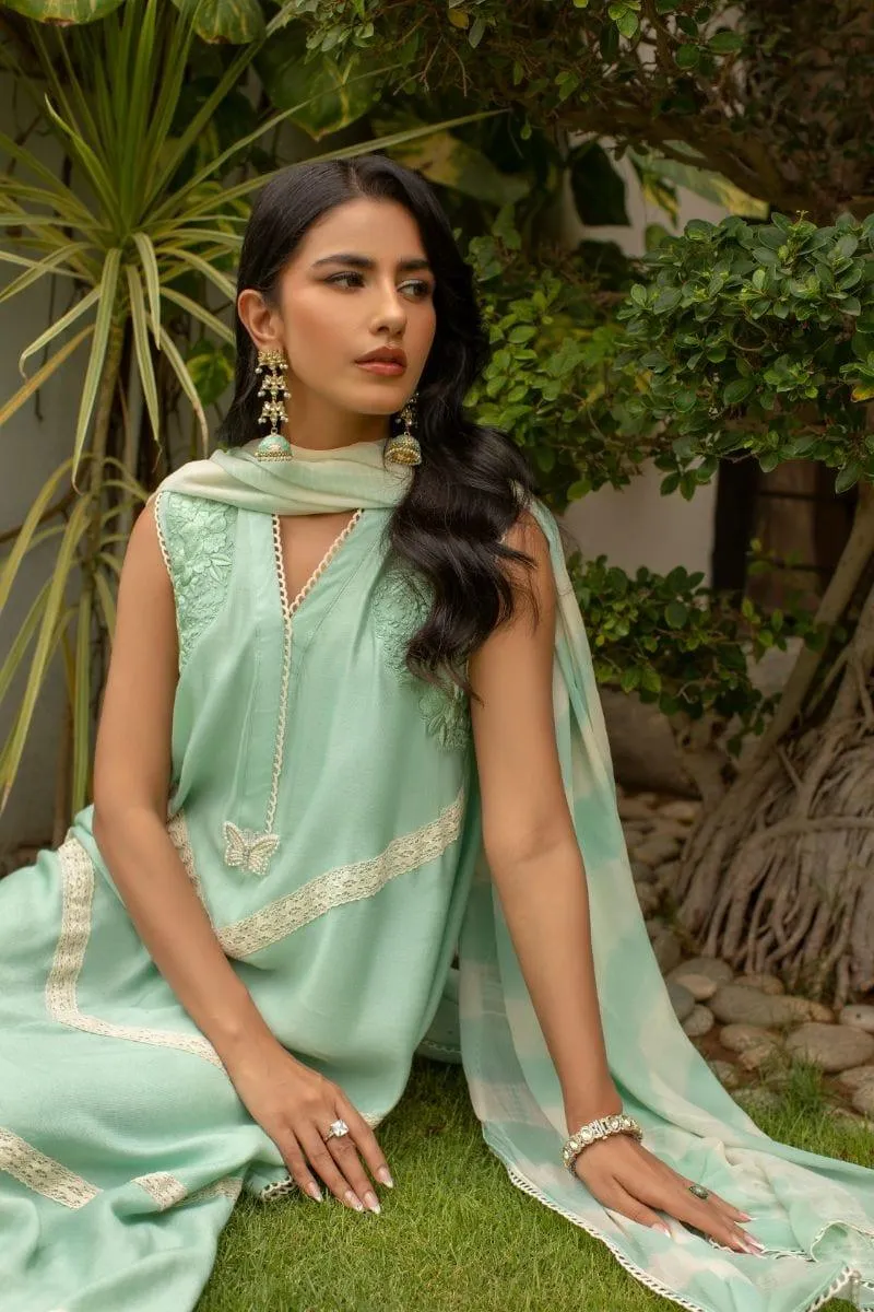 Insia Sohail - Sea Green - 3 Piece - Cotton