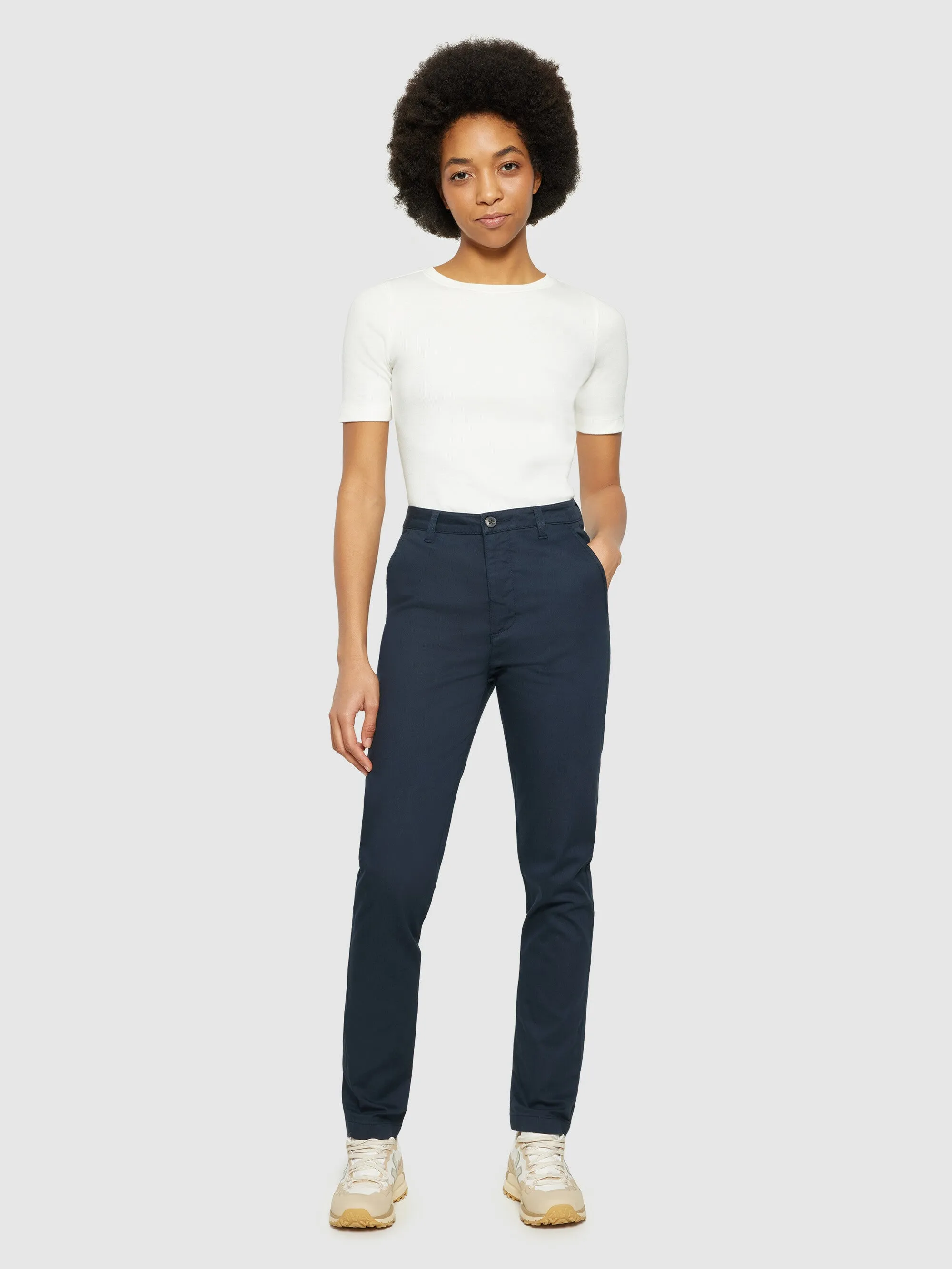 IRIS mom mid-rise canvas pique chino - GOTS/Vegan - Total Eclipse