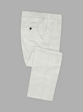Italian Aime Ivory Gray Wool Pants