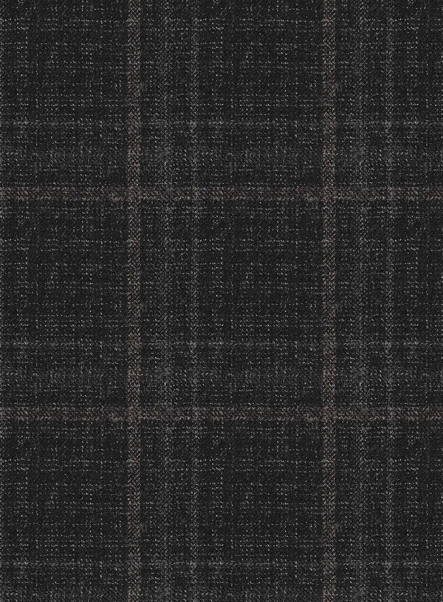 Italian Ecar Black Checks Flannel Pants