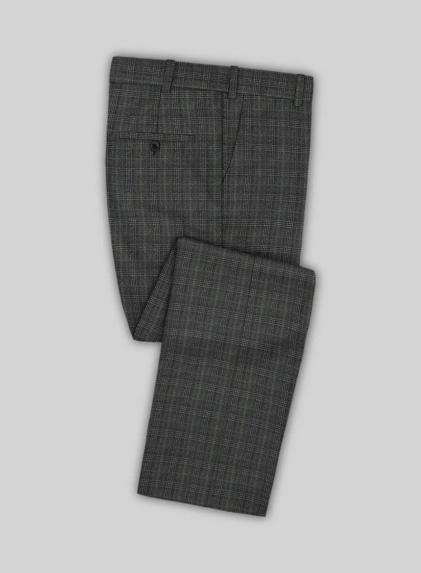Italian Flick Gray Checks Flannel Pants