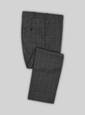Italian Flick Gray Checks Flannel Pants