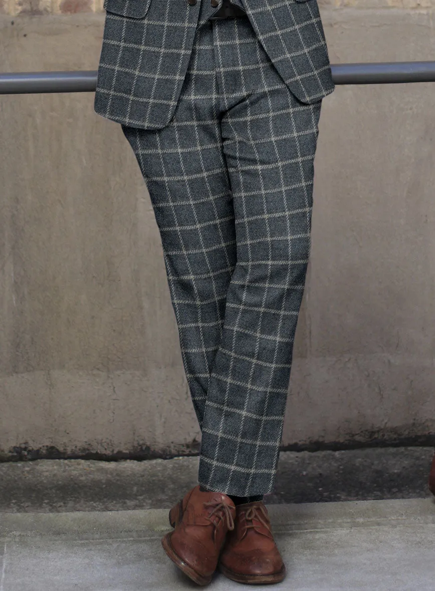 Italian Highlander Emilo Blue Tweed Pants