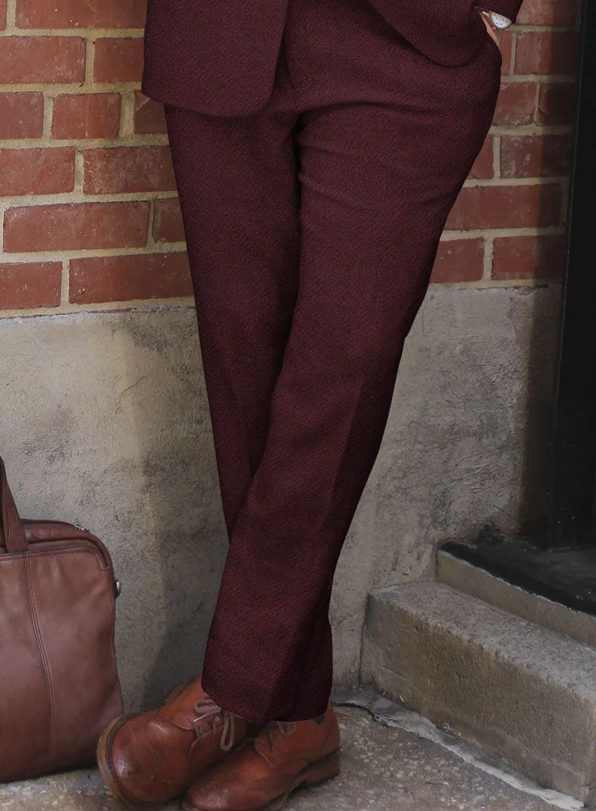 Italian Highlander Wine Tweed Pants