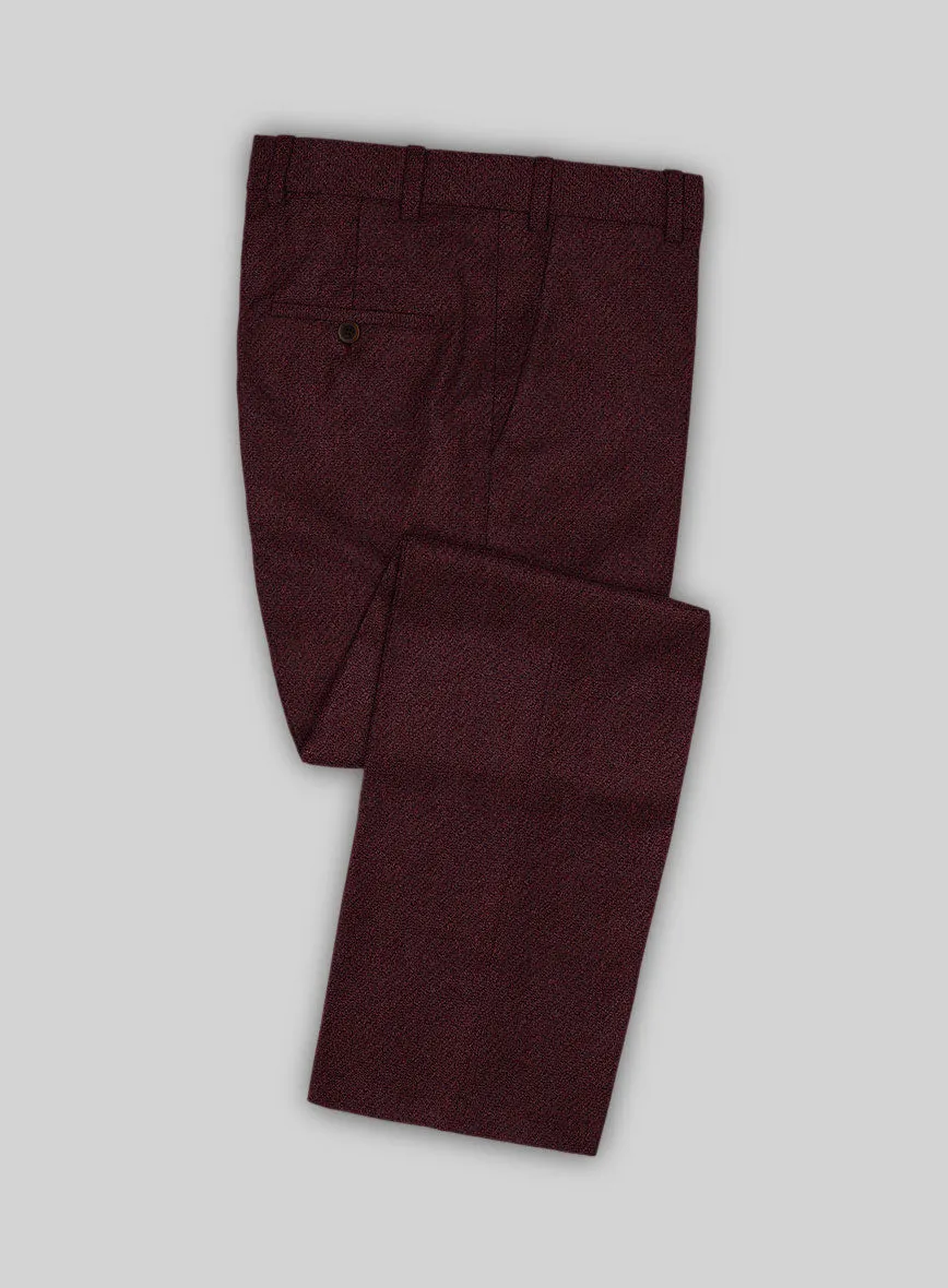 Italian Highlander Wine Tweed Pants