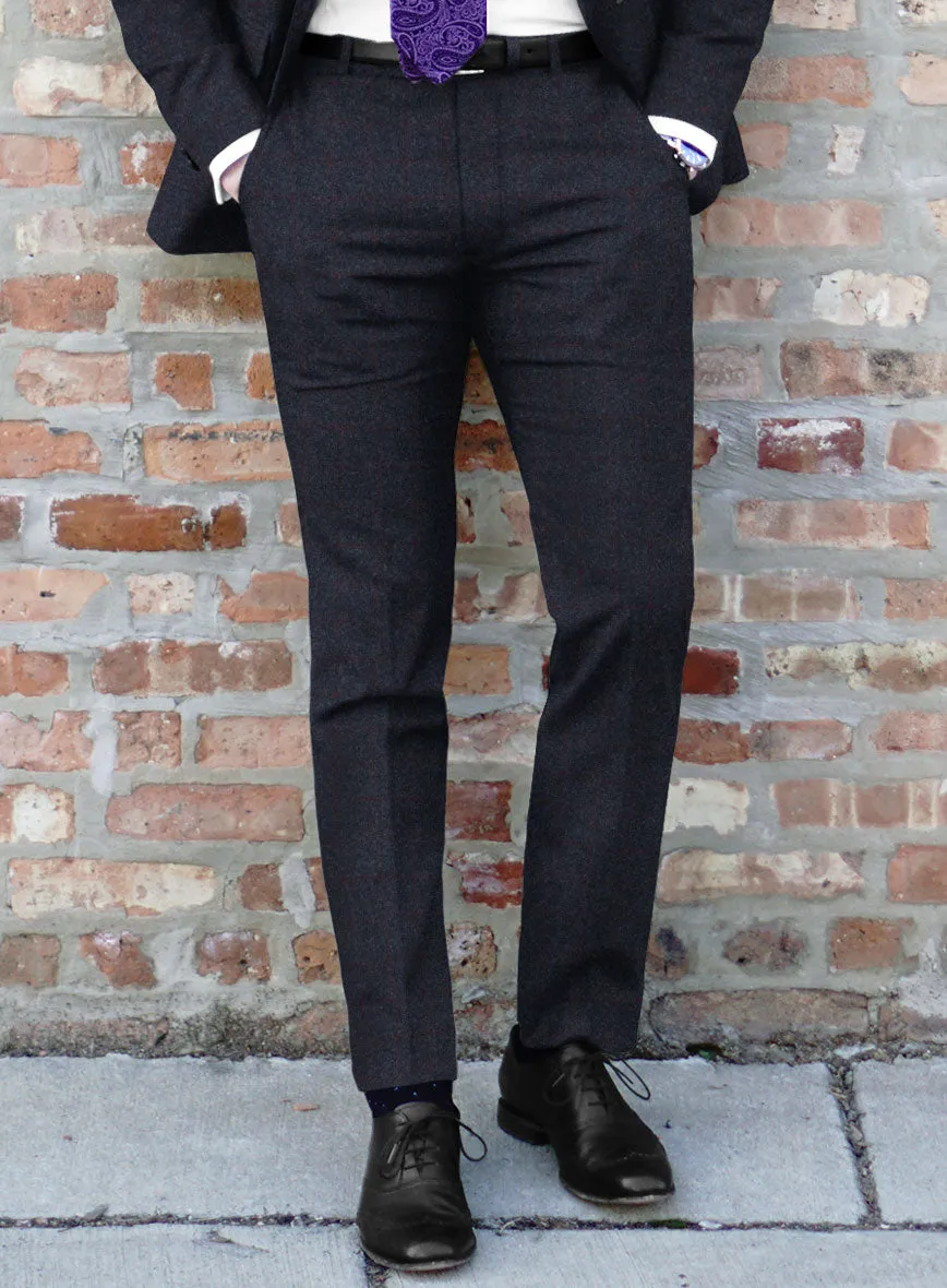 Italian Jamen Blue Checks Flannel Pants