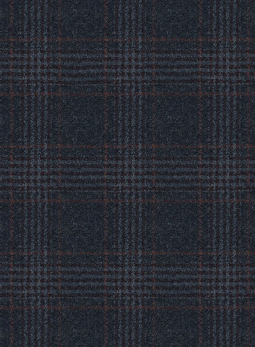 Italian Lark Blue Checks Flannel Pants