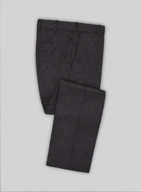 Italian Lark Brown Checks Flannel Pants