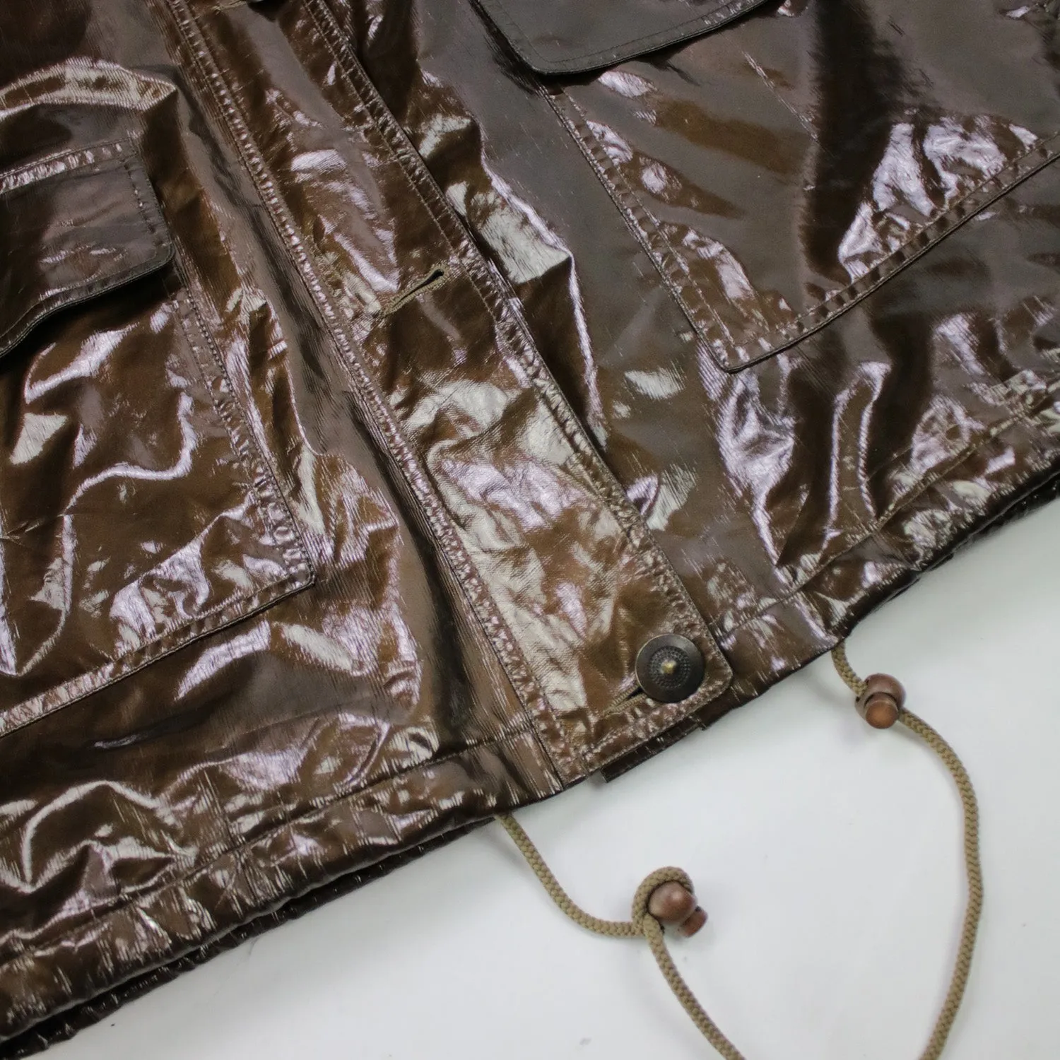 JURGEN MICHAELSEN: Shiny Brown Coat: M