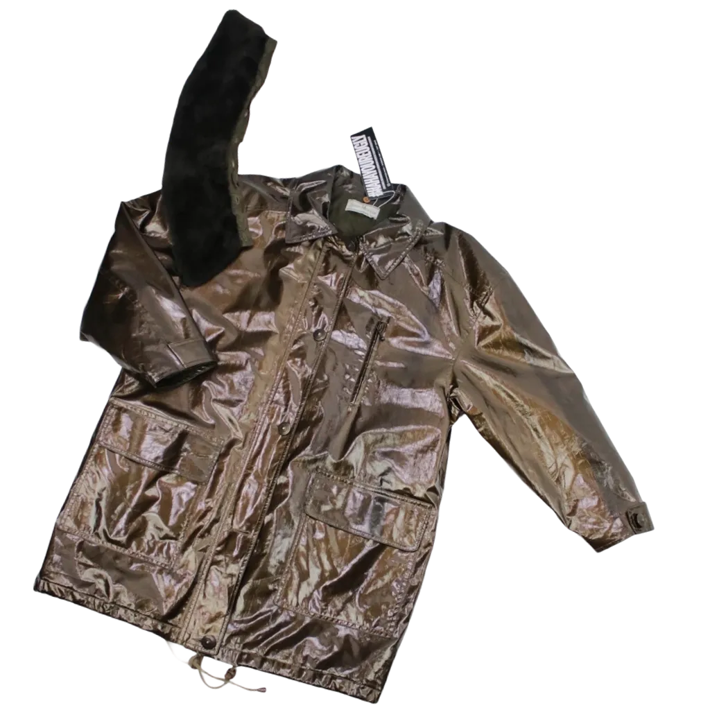 JURGEN MICHAELSEN: Shiny Brown Coat: M