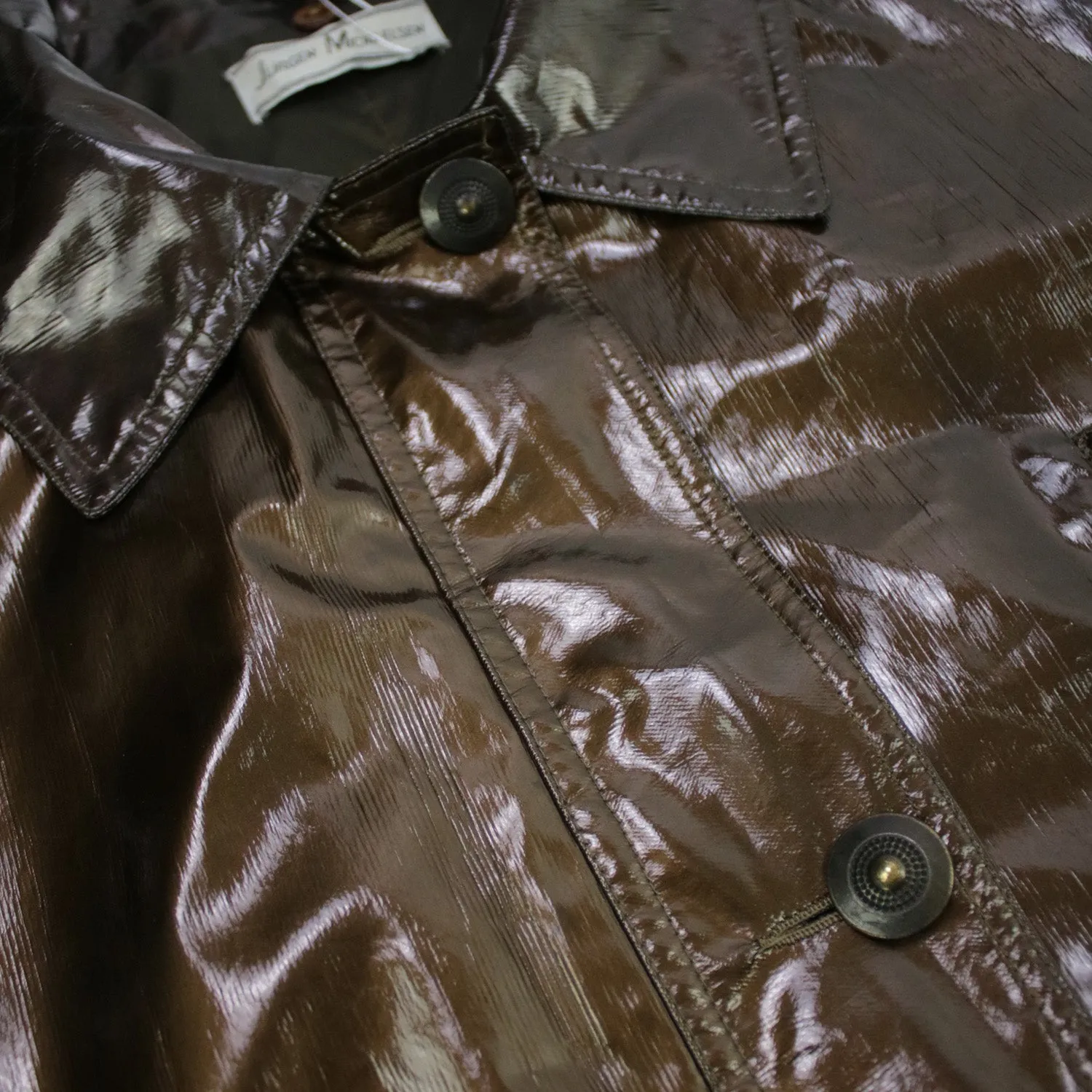 JURGEN MICHAELSEN: Shiny Brown Coat: M