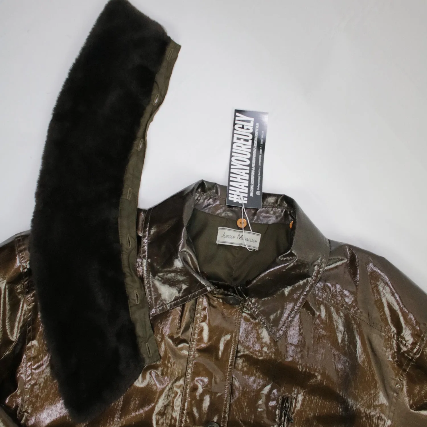 JURGEN MICHAELSEN: Shiny Brown Coat: M