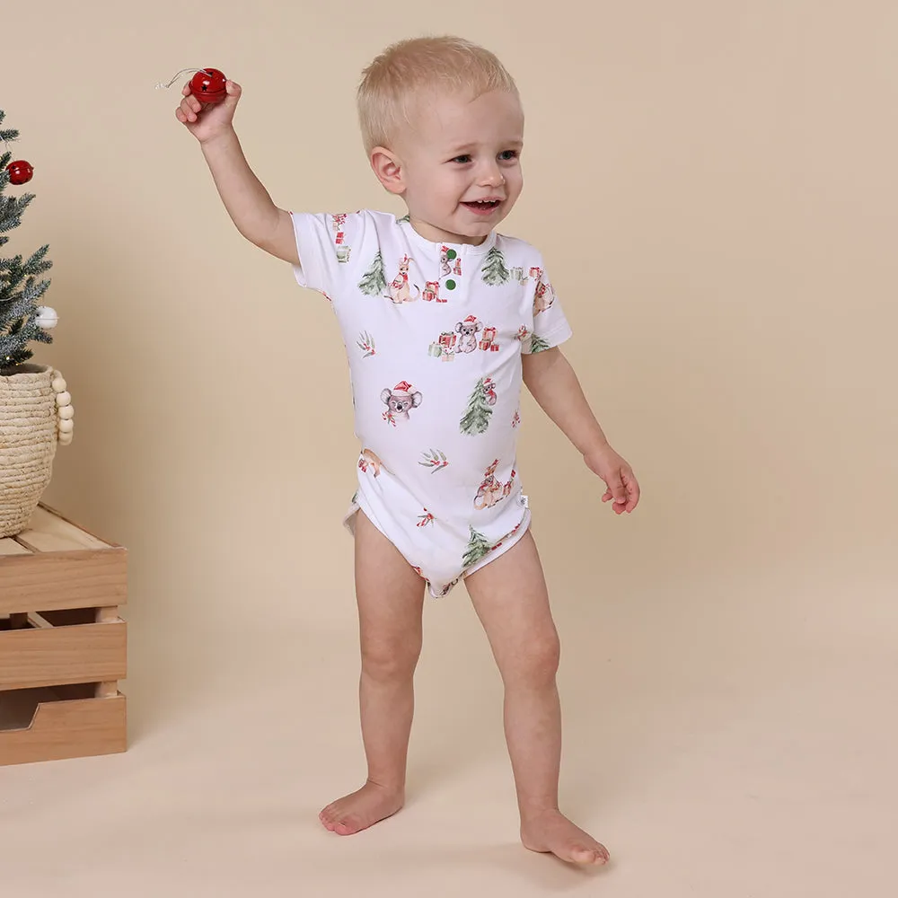 Kangas & Koalas Short Sleeve Organic Bodysuit