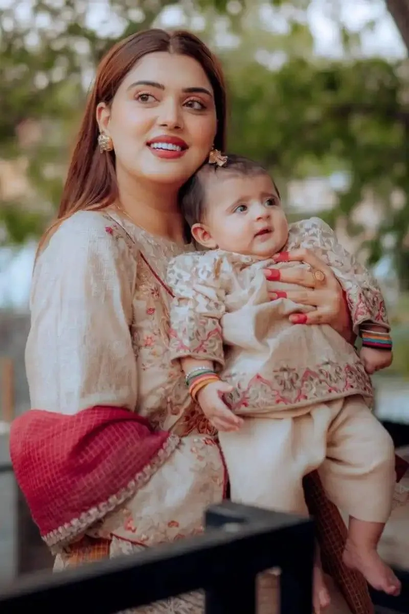 Kanwal Aftab in Nilofer Shahid - Coral Bells - Embroidered - 3 Piece