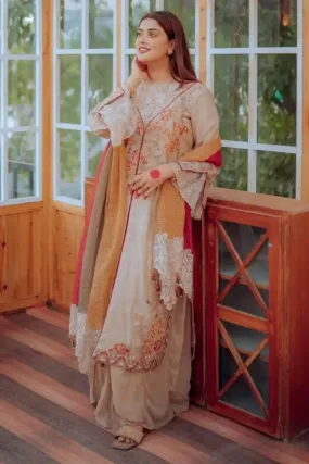 Kanwal Aftab in Nilofer Shahid - Coral Bells - Embroidered - 3 Piece