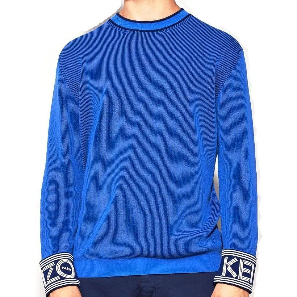 KENZO Logo Cuff Ribbed Sweater