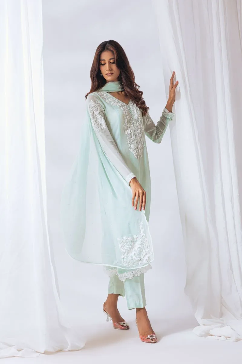 Khayal by Shaista Hasan - Pastel dream - Pure Georgette - 3 Piece
