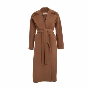 Kimono coat in virgin wool and cashmere