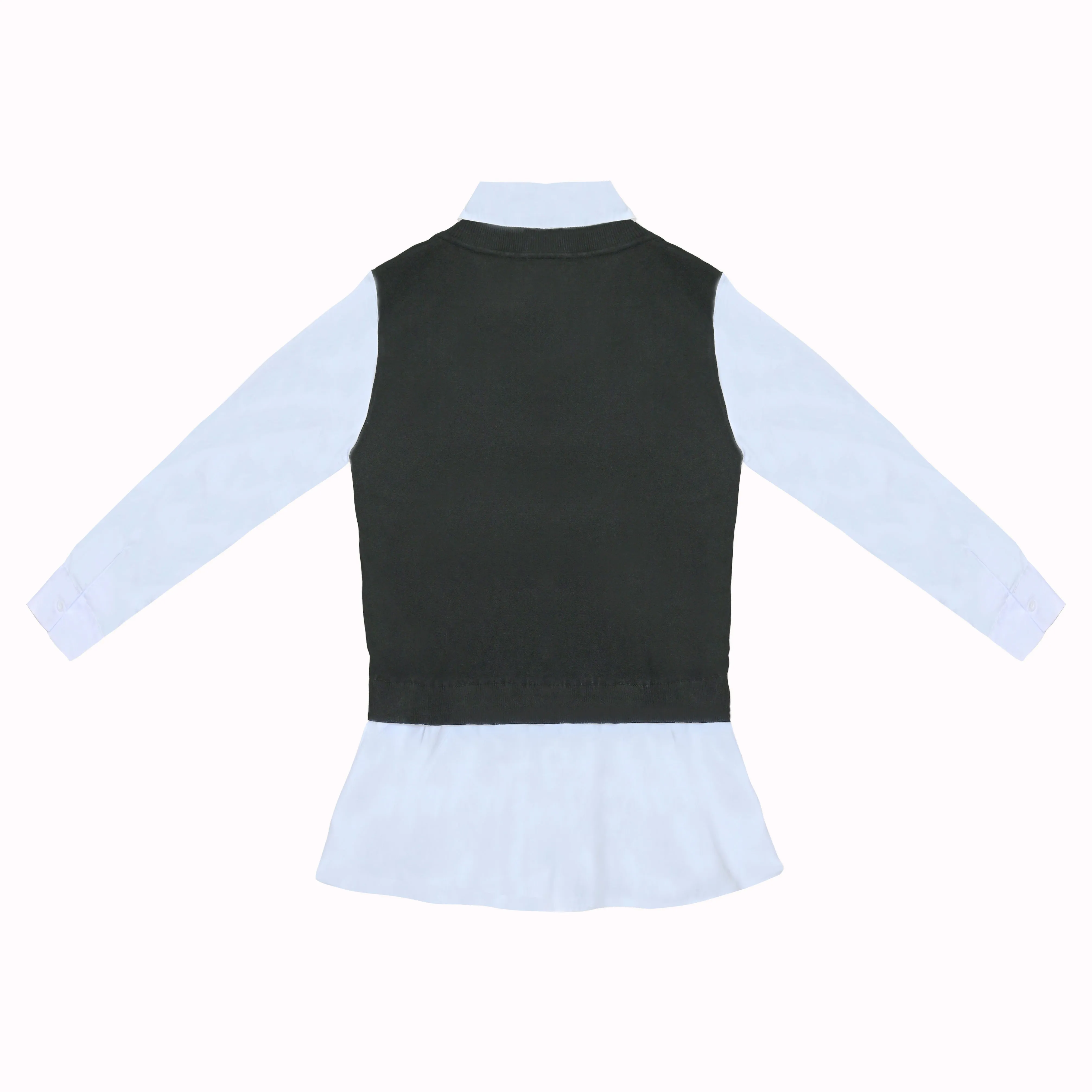 Knit Vest With Frill Collar Undershirt