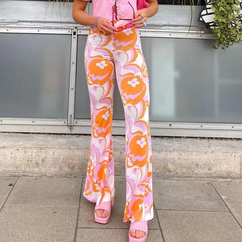 Knitted Crochet Flared Pants