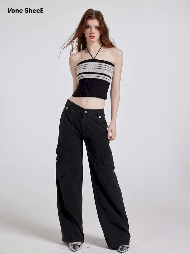 Knitted Short Halter Vest