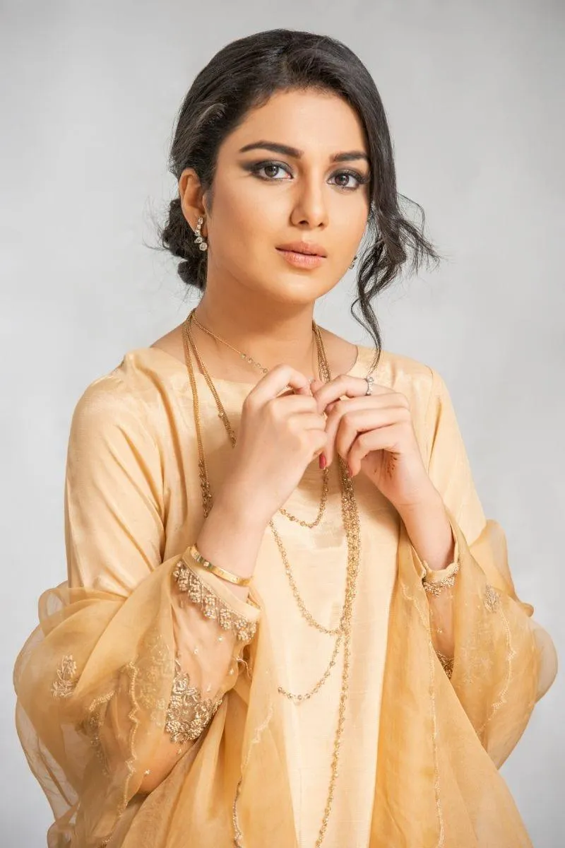 Kuli Jume - Gold Dahlia - Dull Gold - Silk - 3 Piece