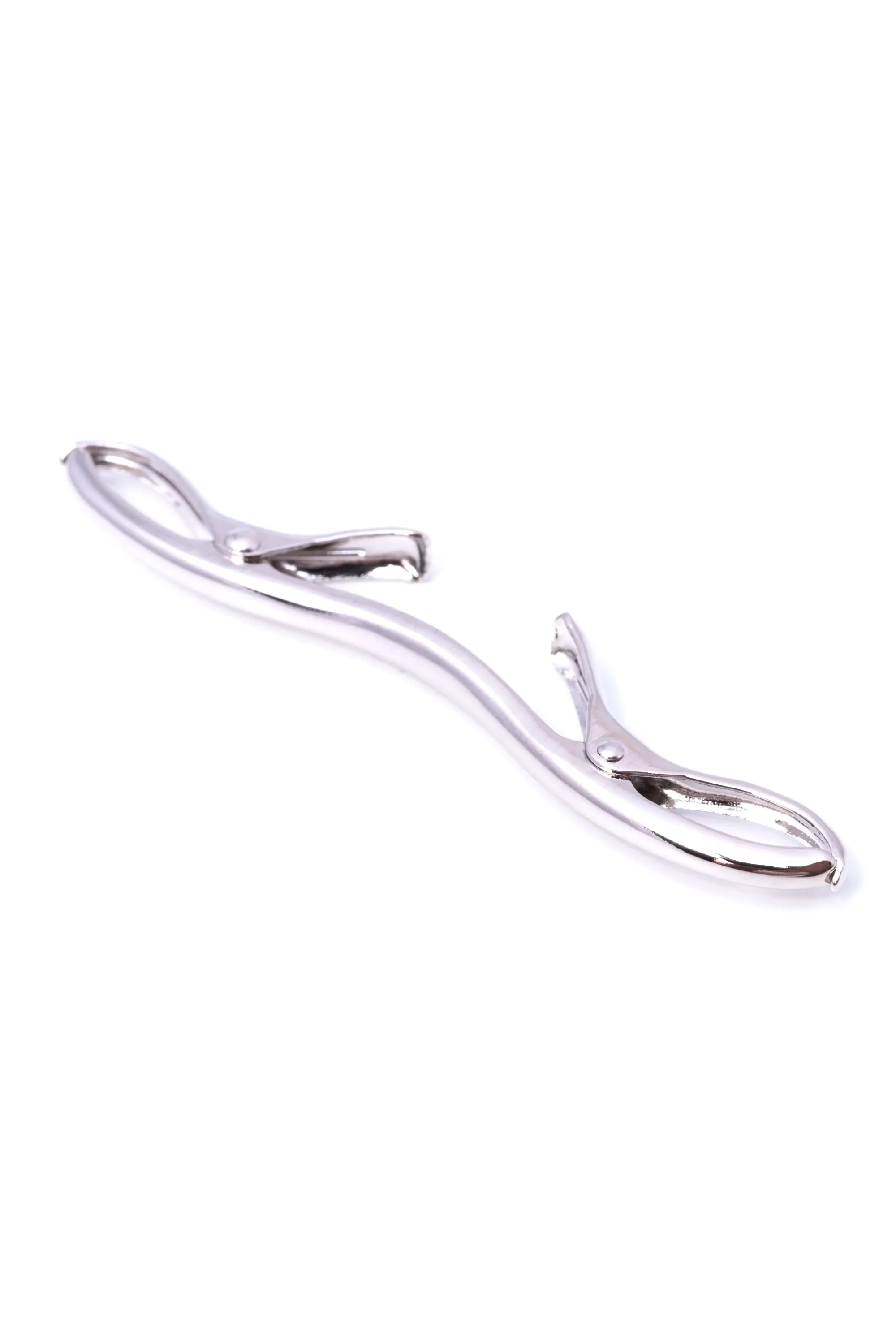 Large Silver Collar Clip for Medium to Wide Spread Collars