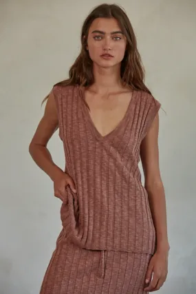 LAST CHANCE! Isla Vest Top- Rust