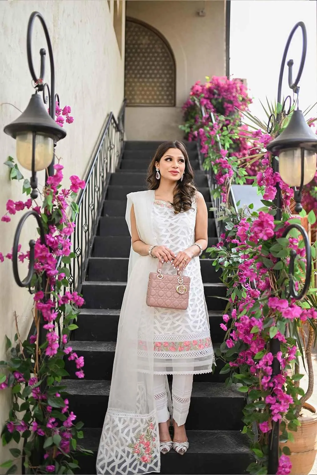 Leon - Noorein - White - Organza Canvas - 3 Piece