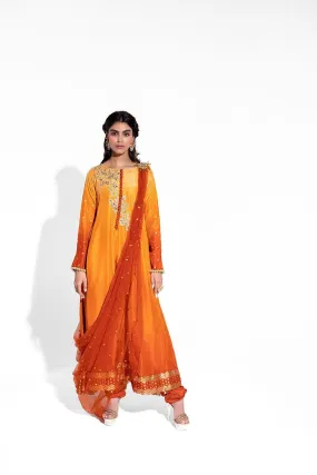 LEON - SUNEHRI - Silk Kalidar - 3 Piece