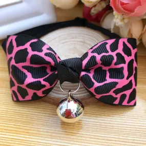 Leopard Print Bowtie Breakaway Cat Collar