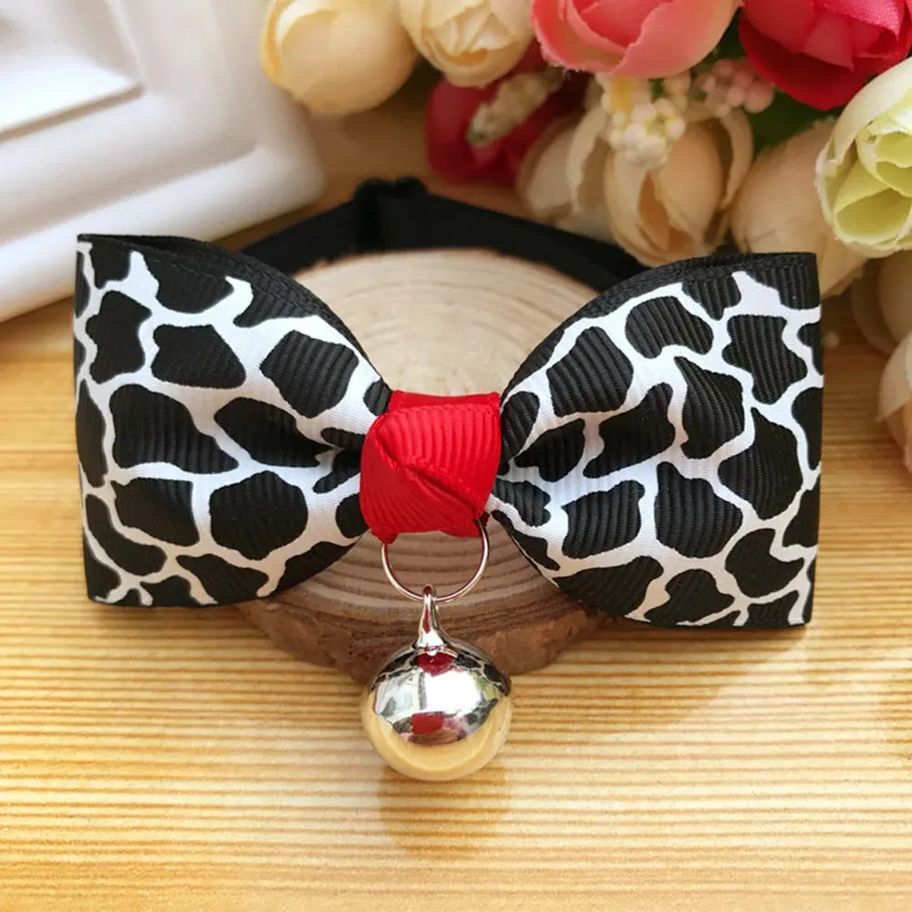Leopard Print Bowtie Breakaway Cat Collar